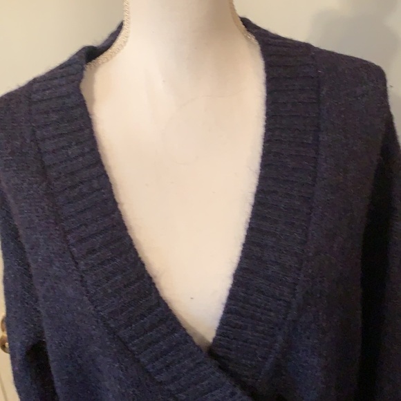 AG Amari Wool Mohair Blend Navy Cardigan Sweater XS - Picture 7 of 15
